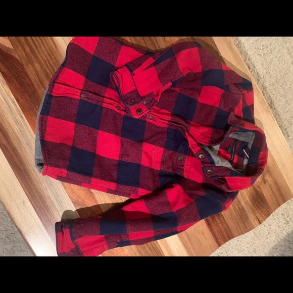 Heavy Flannel ( jacket , coat) do they have kids Shackets? Tommy Hilfiger Plaid - Picture 2 of 4